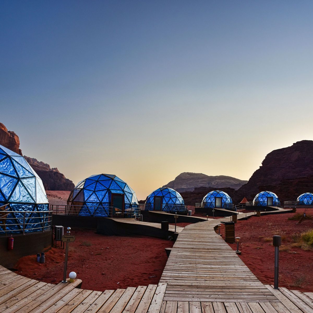 Camp sites in locations with limited access to water or public infrastructure
