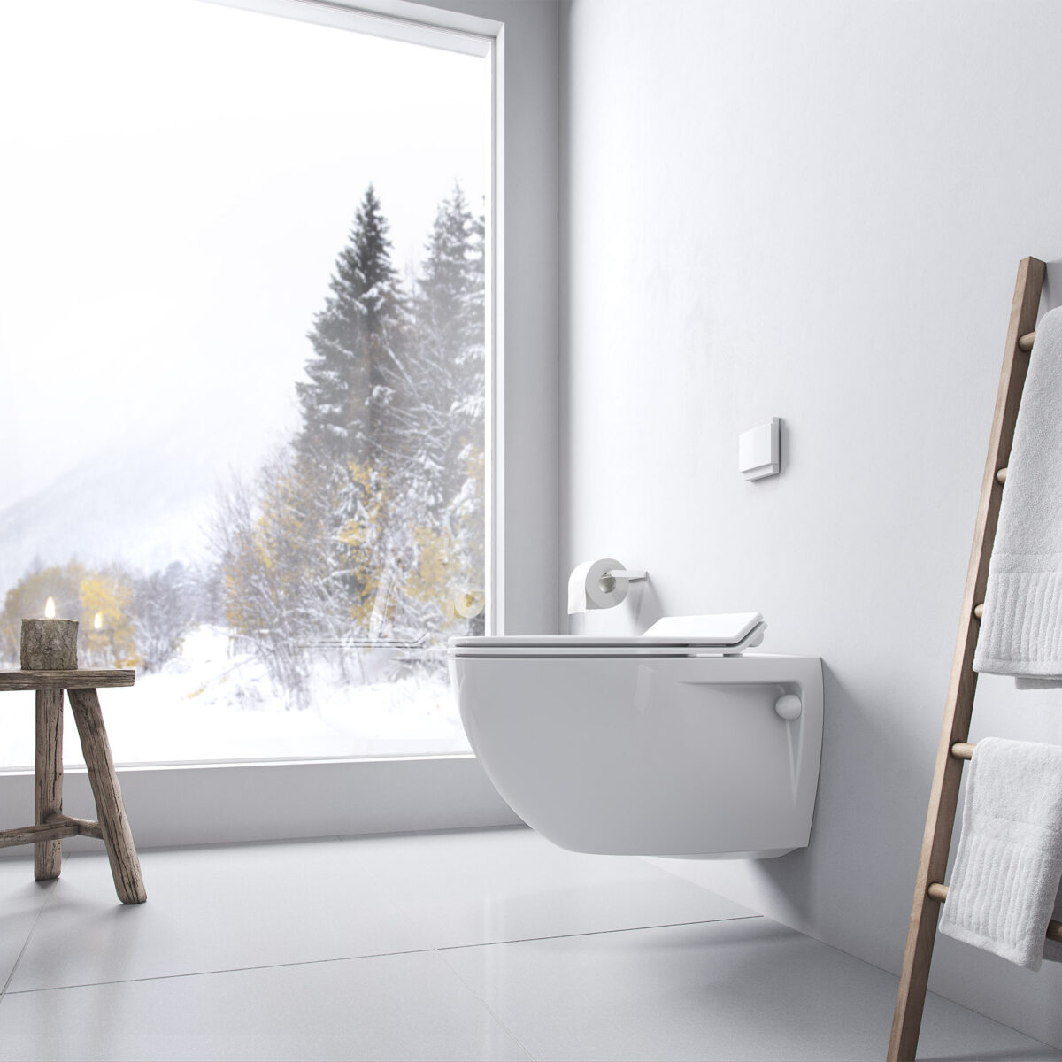 Jets image 3 D interior toilet porcelain wall Jade view winter small