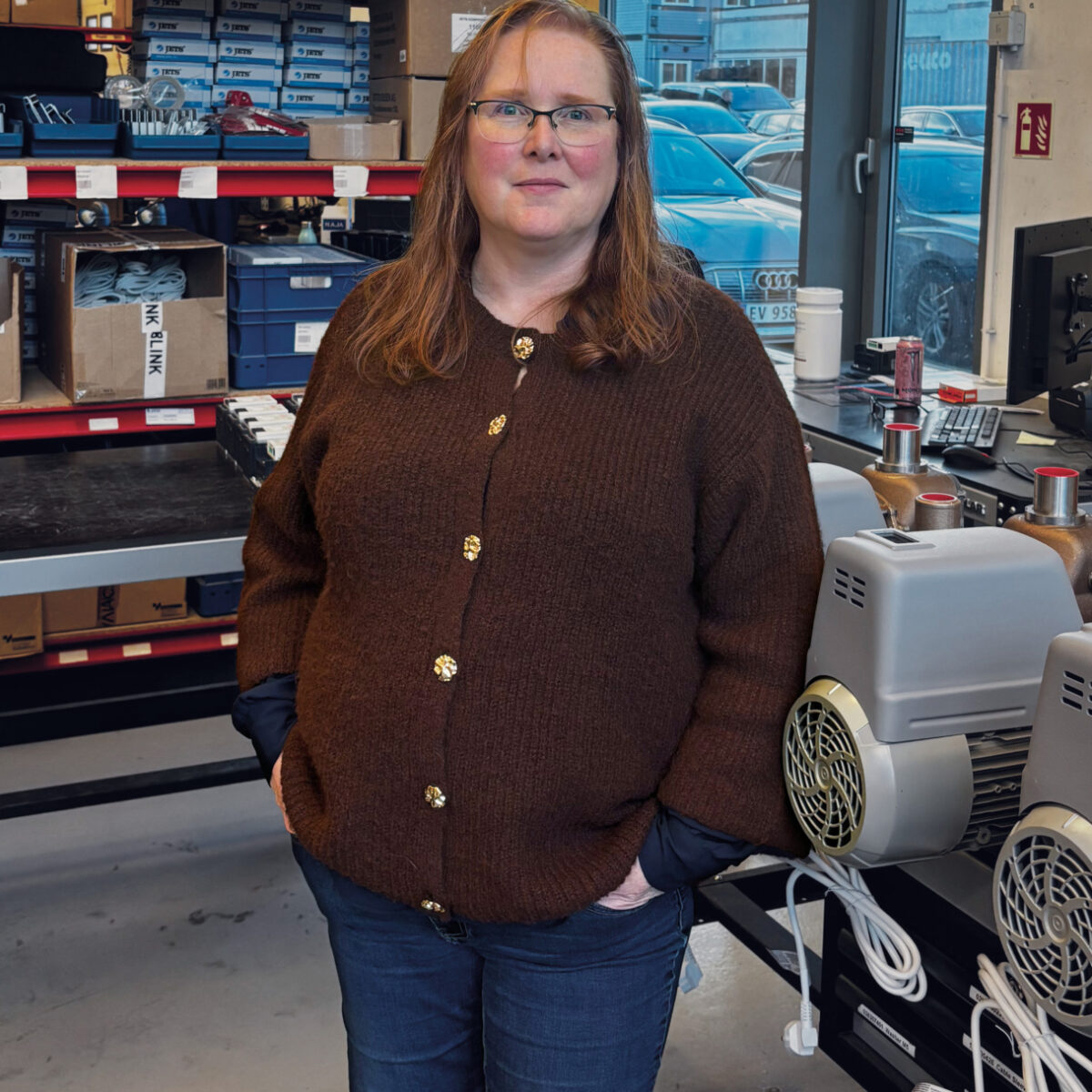 Ellen Stene Bakke at JETS location, Hareid